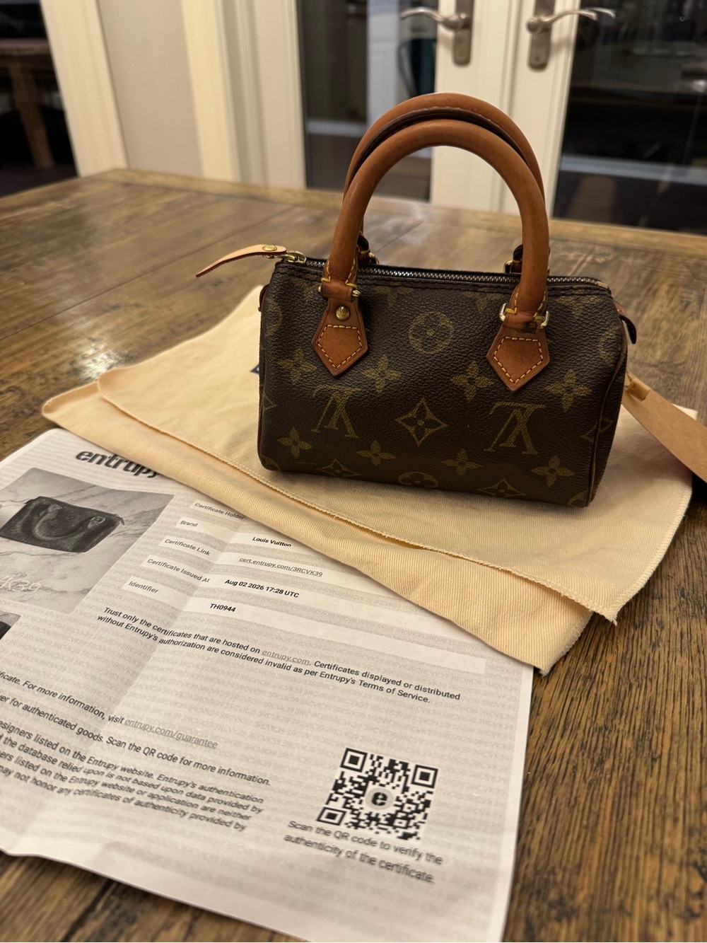 Louis Vuitton Authentic Nano sized Vintage Mini Sac HL Handbag in Brown Monogram